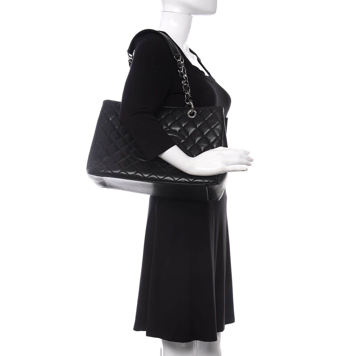 Chanel Caviar Quilted Grand Shopping Tote GST Black 2 of 10