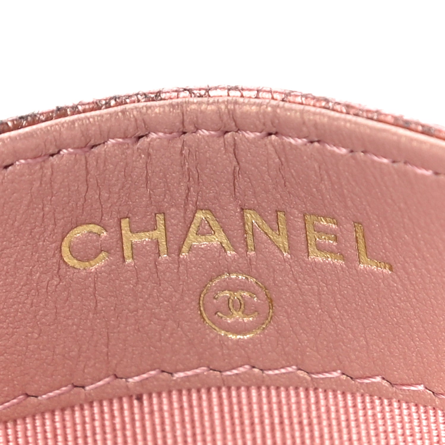 Chanel Metallic Caviar Quilted Reissue Card Holder Rose Gold 7 of 12