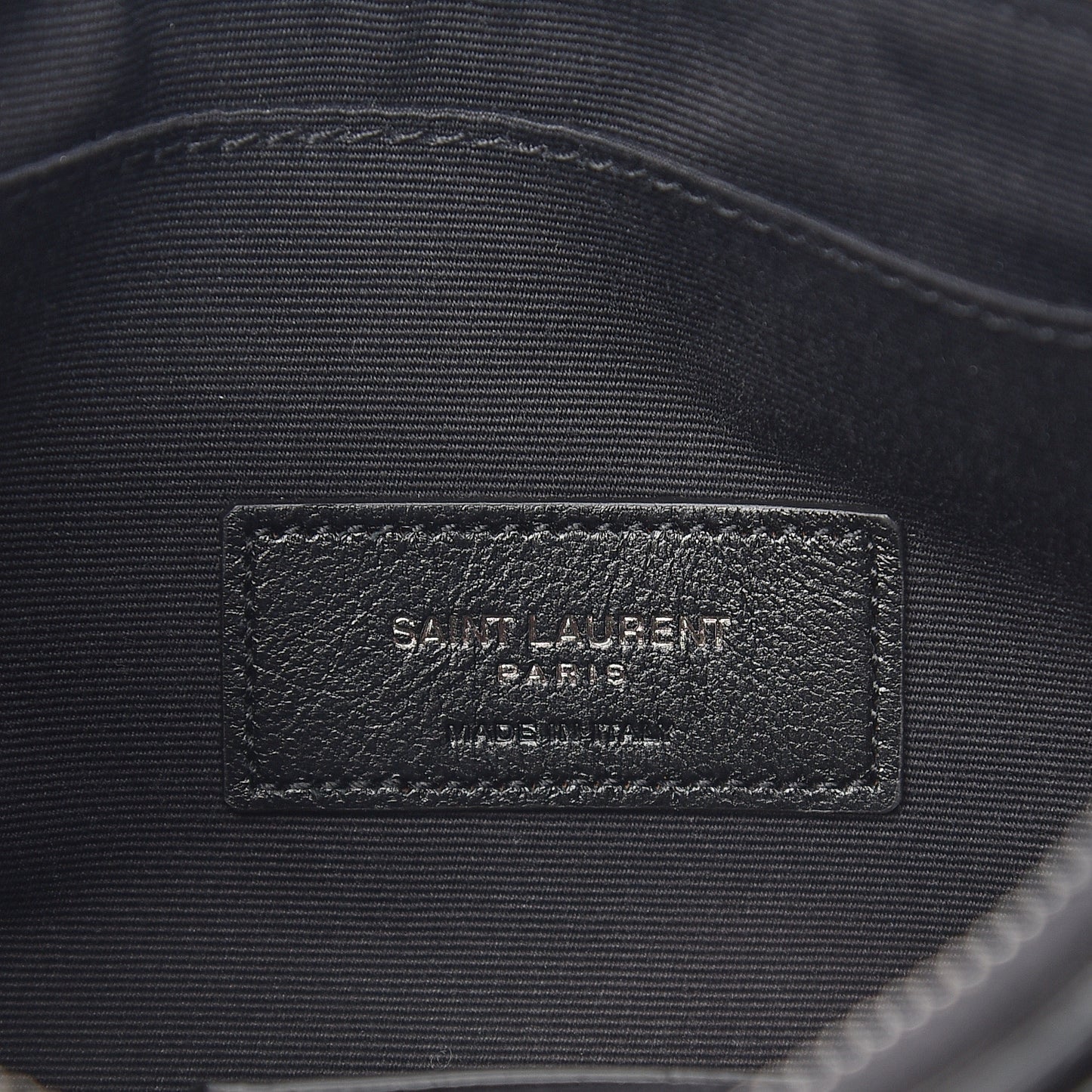Crinkled Calfskin Matelasse Monogram Niki Bill Pouch Black