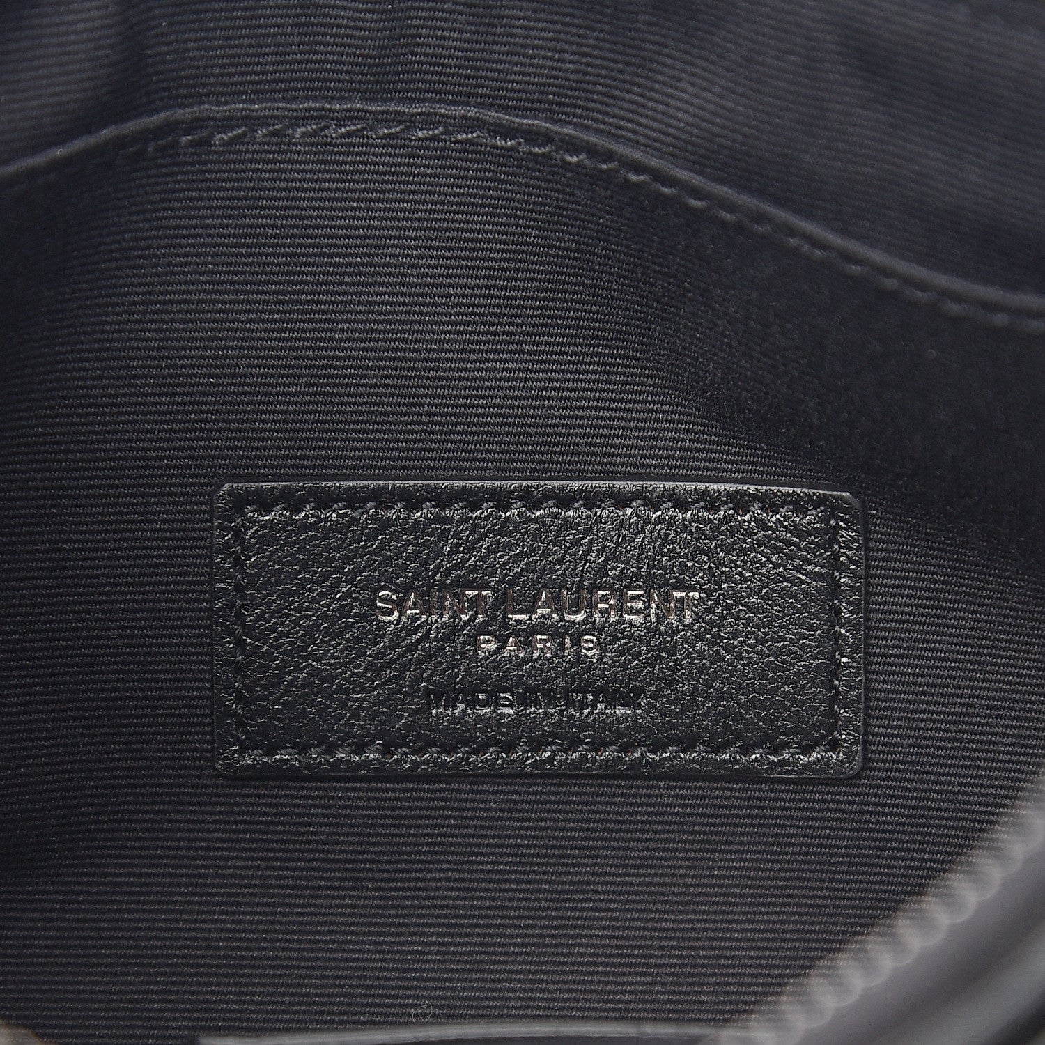 Saint Laurent Crinkled Calfskin Matelasse Monogram Niki Bill Pouch Black 5 of 6