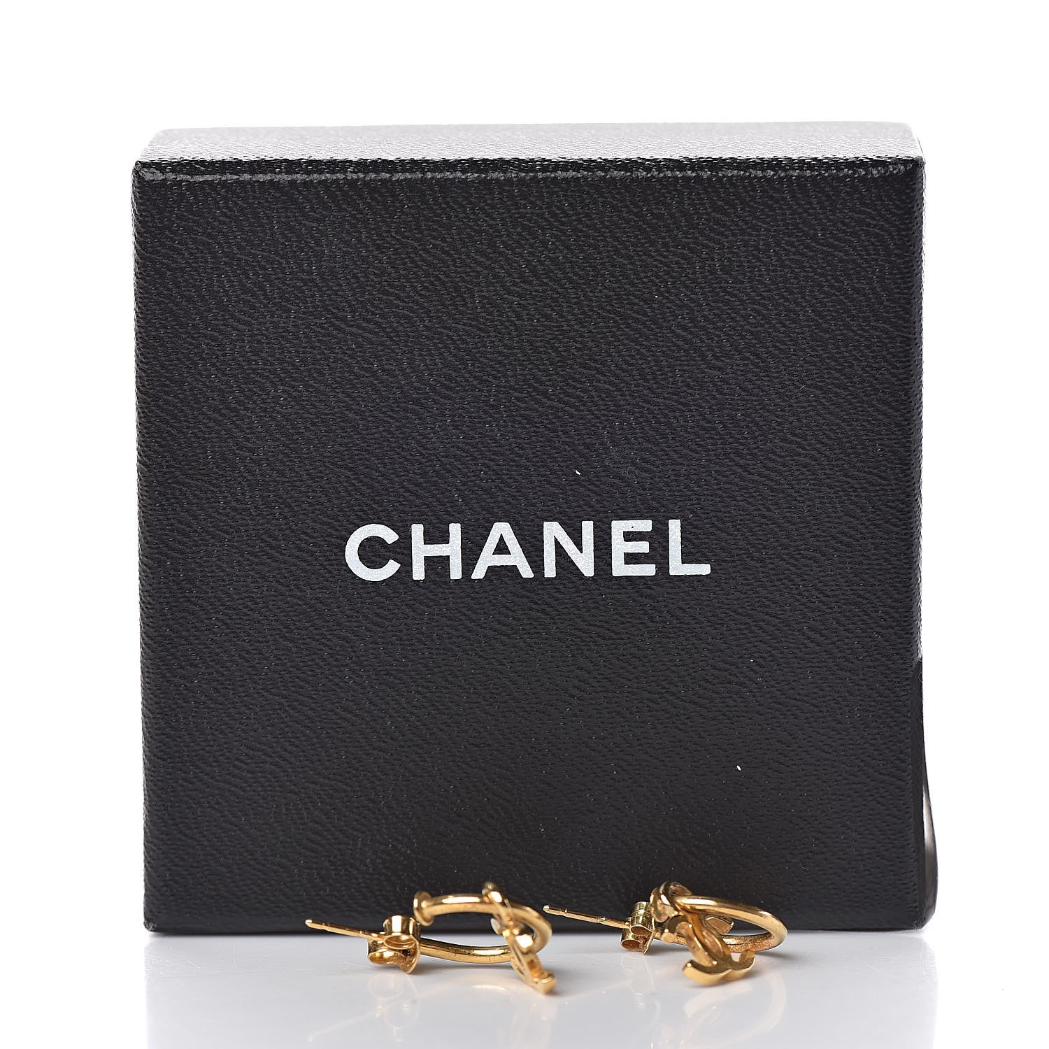 Chanel Metal Drop CC Earrings Gold 4 of 4