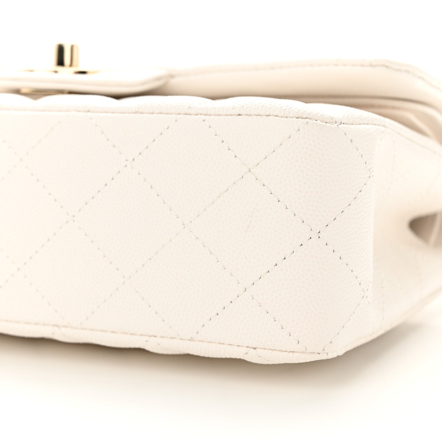 Chanel Caviar Quilted Small Double Flap White 10 of 11