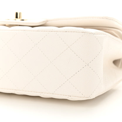 Chanel Caviar Quilted Small Double Flap White 10 of 11
