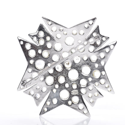 Chanel Crystal Pearl Enamel CC Brooch Black 3 of 5