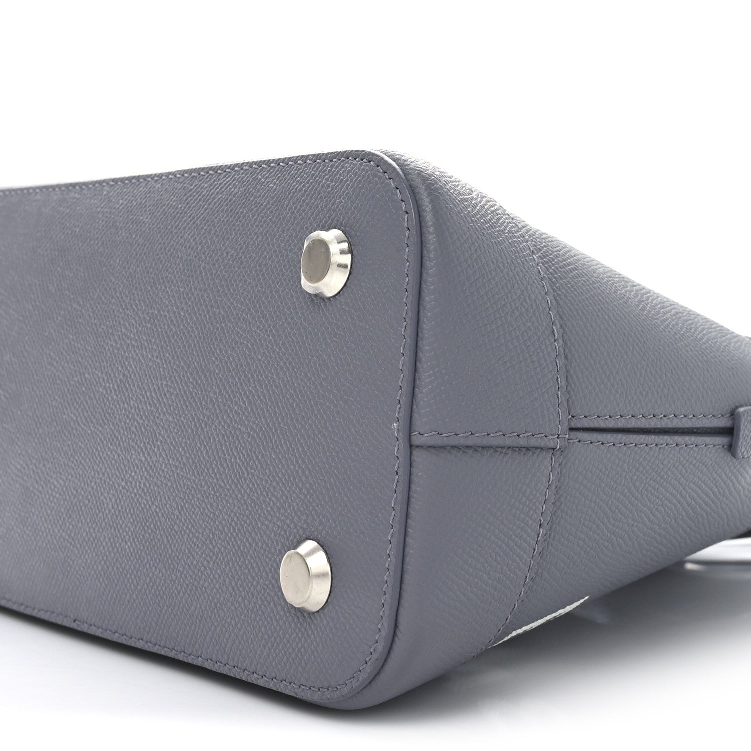 Balenciaga Signature Grained Calfskin Logo S Ville Top Handle Bag Gris Perle Fonce White 9 of 9