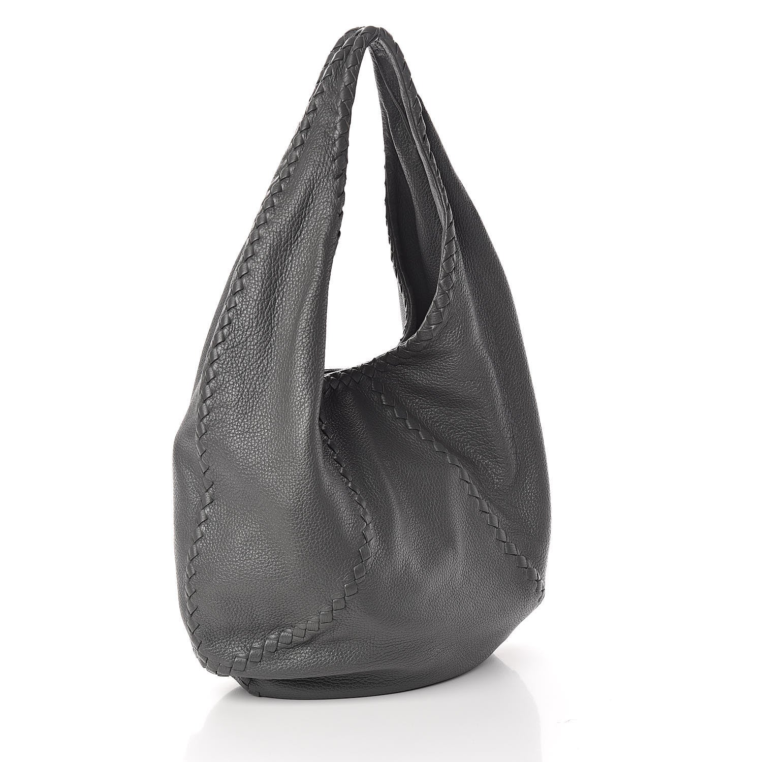 Bottega Veneta Cervo Deerskin Large Hobo New Grey 3 of 9