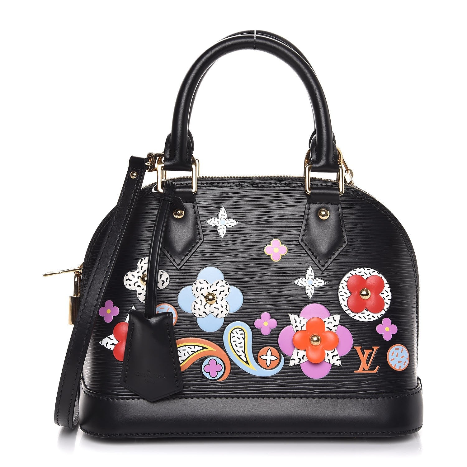 Louis Vuitton Epi Blooming Flowers Alma BB Black 1 of 10