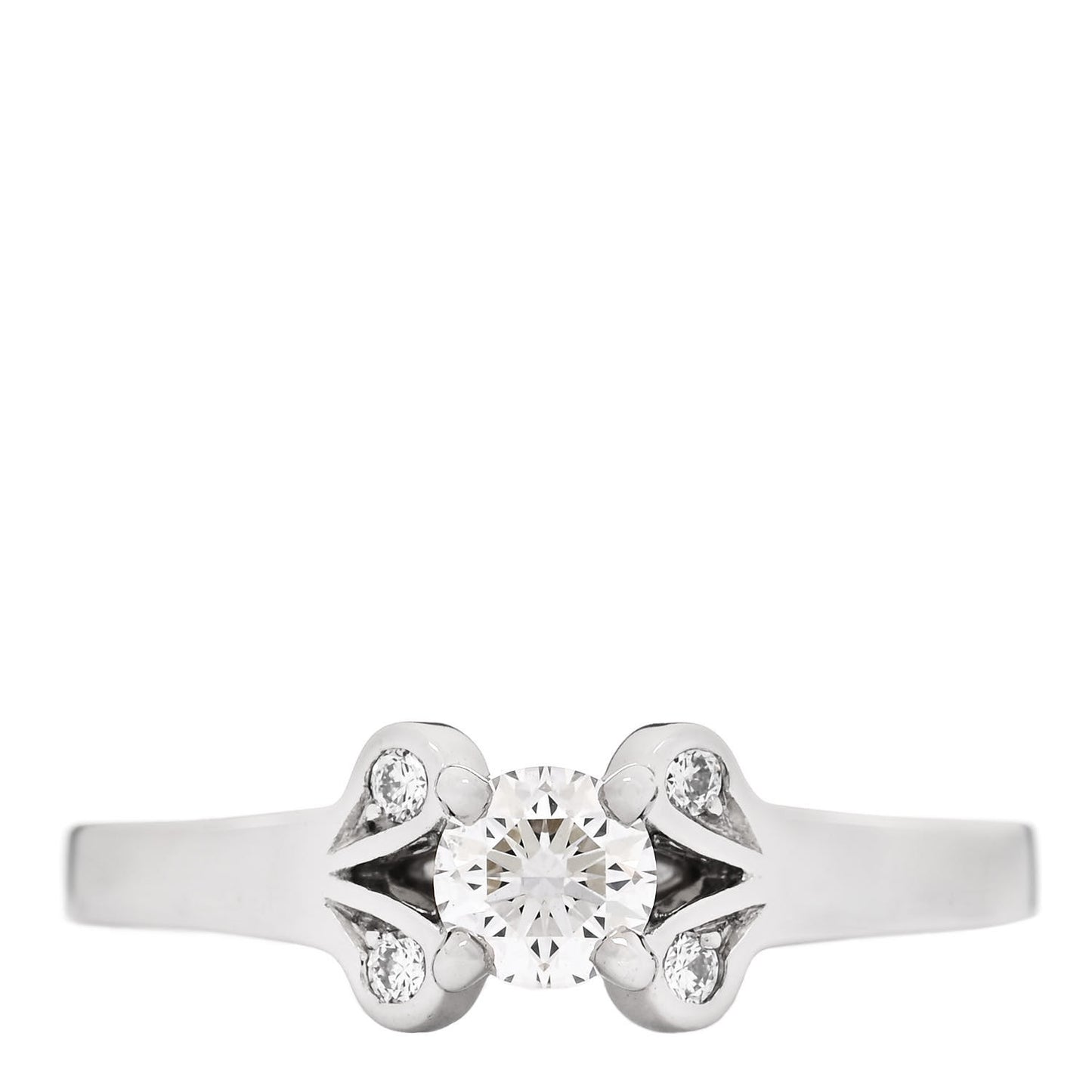 Platinum Diamond .23ct Ballerine Solitaire Engagement Ring 46 3.75