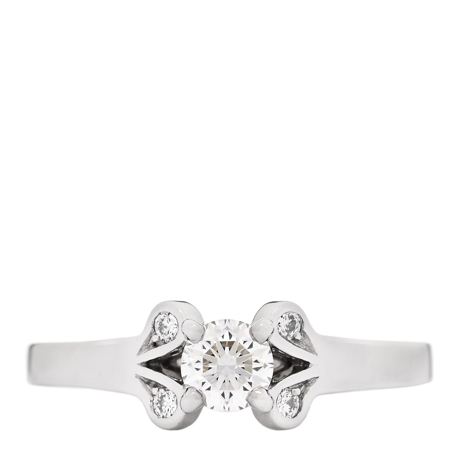 Cartier Platinum Diamond .23ct Ballerine Solitaire Engagement Ring 46 3.75 1 of 7