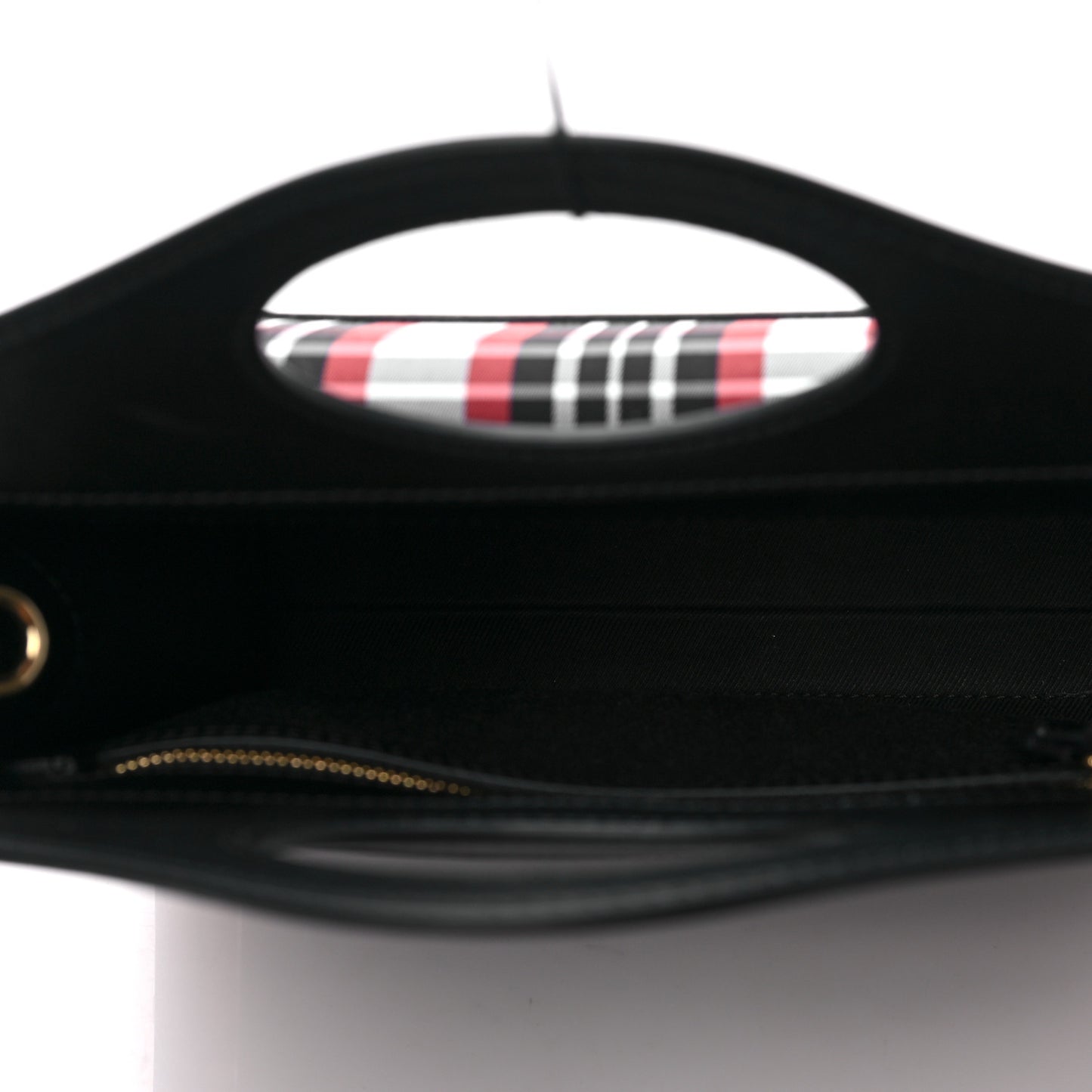 Calfskin Nylon Tartan Mini Pocket Bag Bright Red