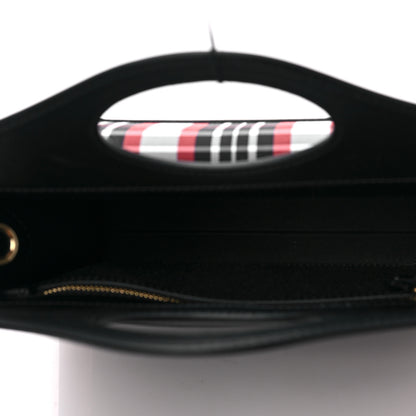 Burberry Calfskin Nylon Tartan Mini Pocket Bag Bright Red 5 of 8