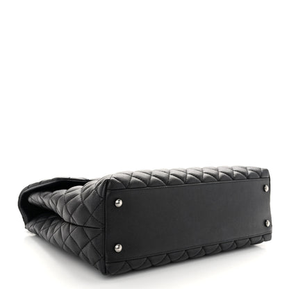 Chanel Caviar Quilted Large Coco Handle Flap Black 4 of 9