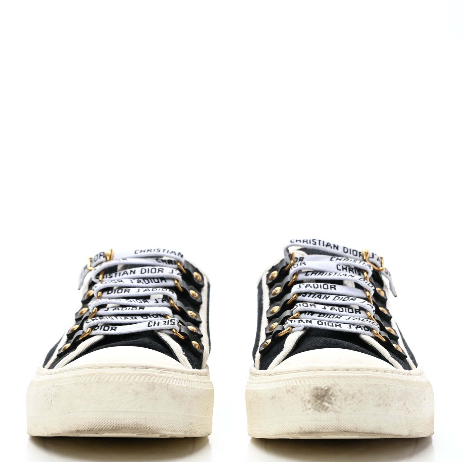 Christian Dior Canvas Walk'N'Dior Low Top Sneakers 37 Black 2 of 8