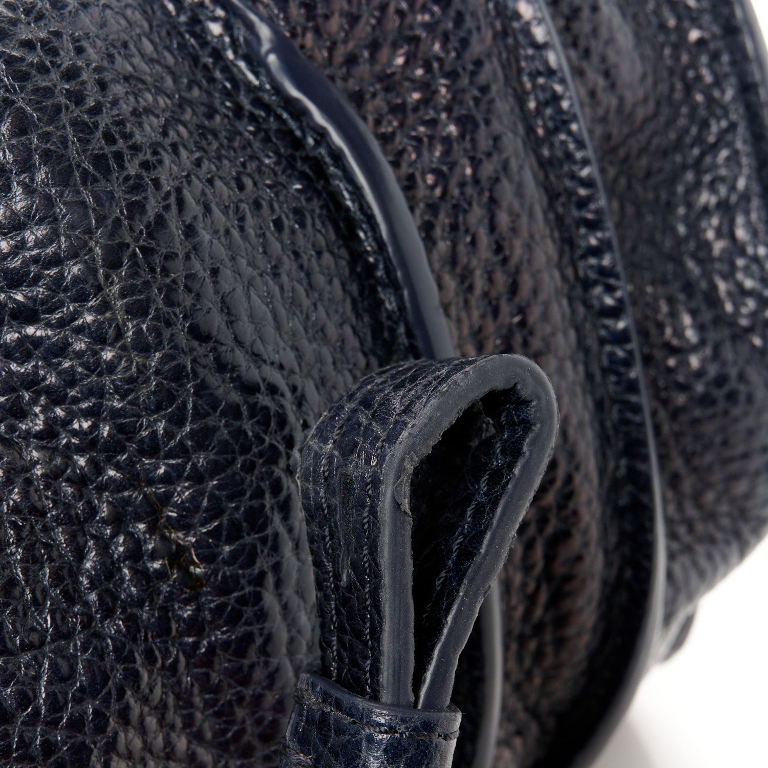 Alexander Wang Pebbled Lambskin Rocco Nickel Hardware Dark Blue 10 of 12