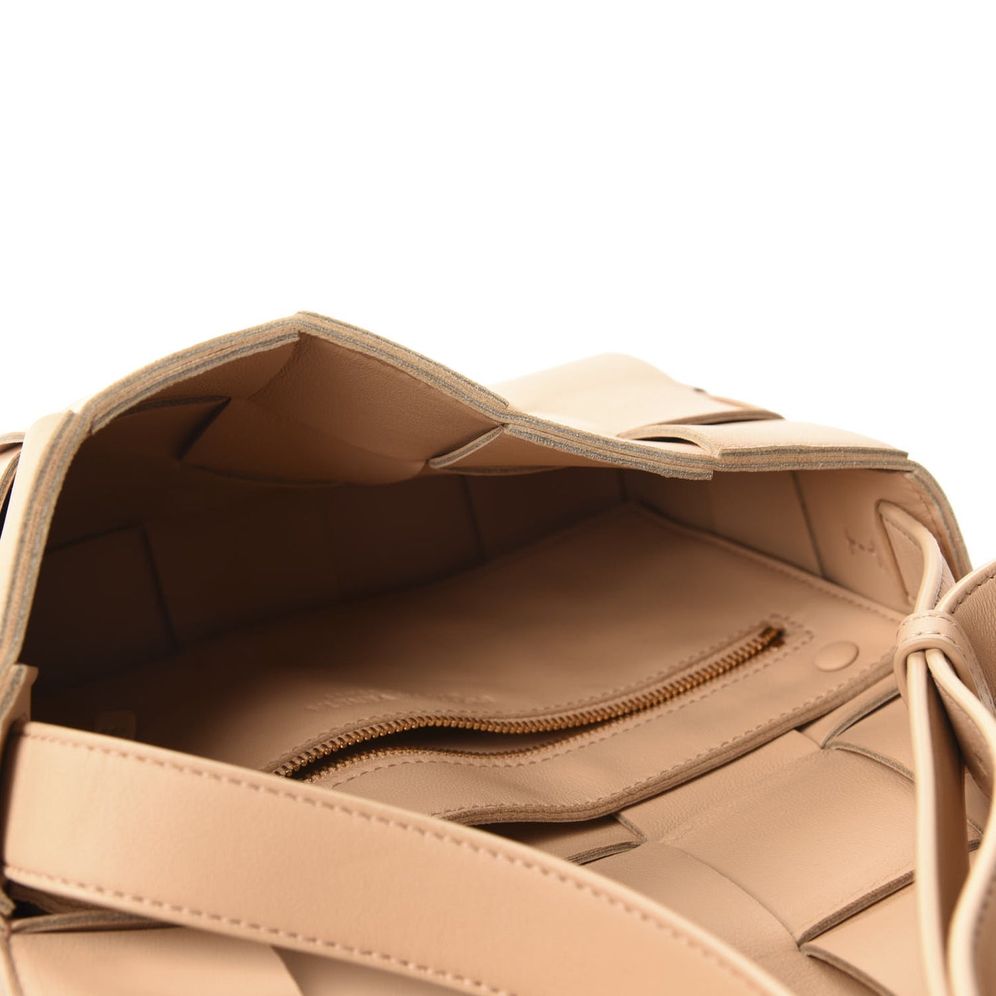 Nappa Maxi Intreccio Cassette Bag Almond