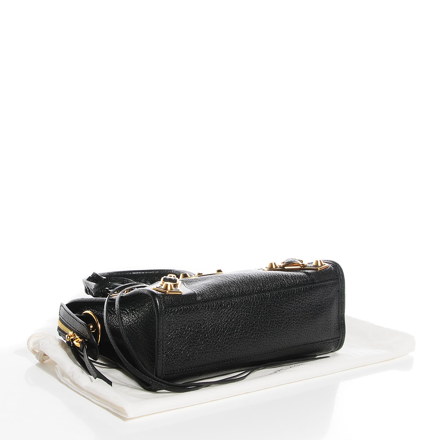 Balenciaga Chevre Gold Metallic Edge Hardware Mini City Black 4 of 15