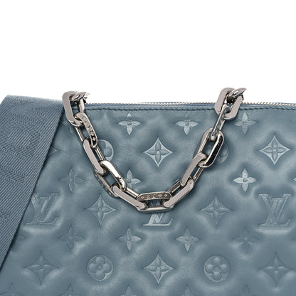 Louis Vuitton Lambskin Embossed Monogram Coussin PM Blue Glacier 7 of 9