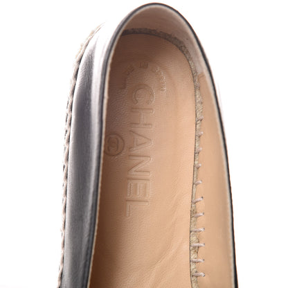 Chanel Lambskin CC Espadrilles 37 Black 9 of 12