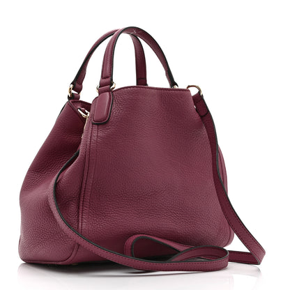 Gucci Pebbled Calfskin Small Soho Shoulder Bag Peonia Flower 3 of 11