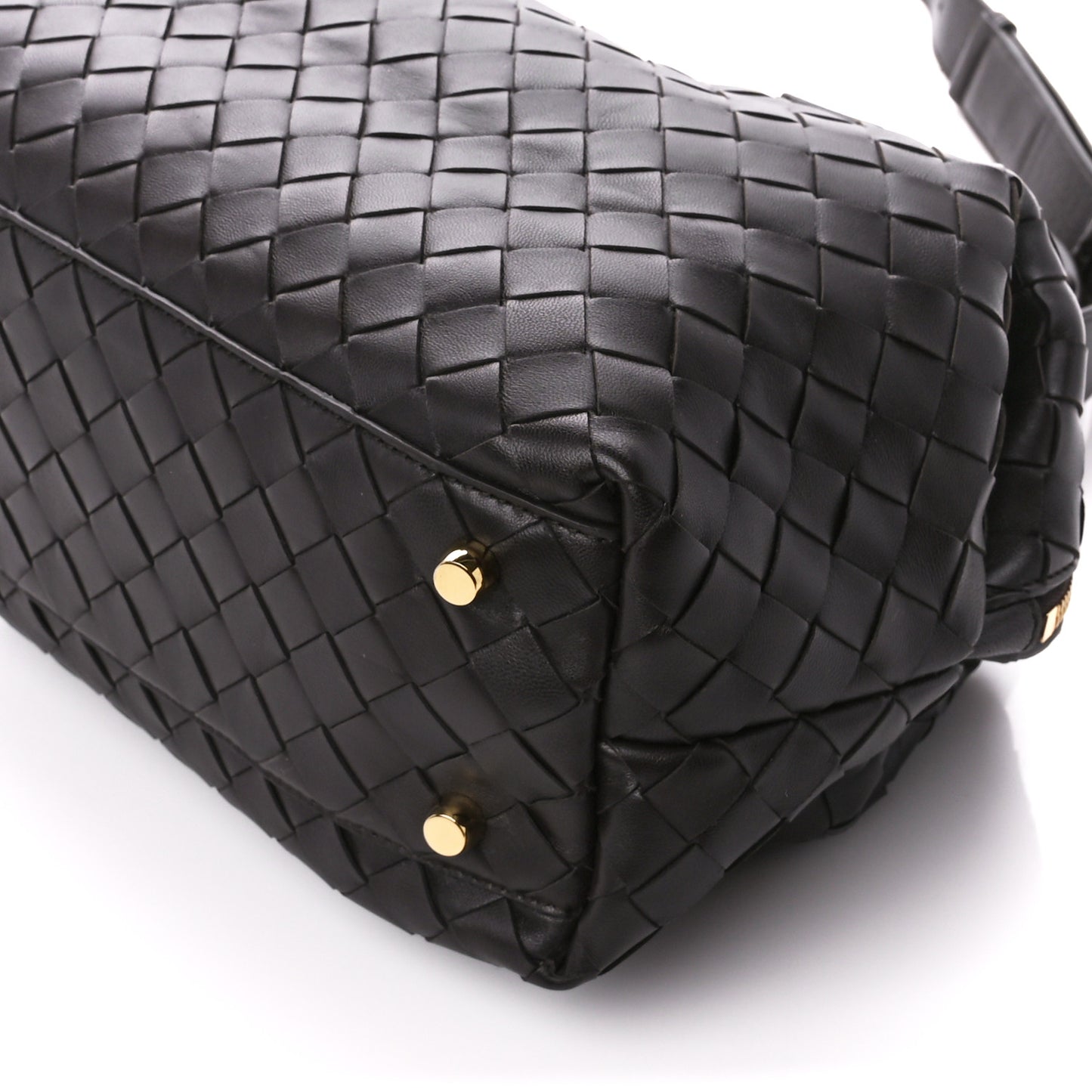 Nappa Intrecciato Bauletto Ebano