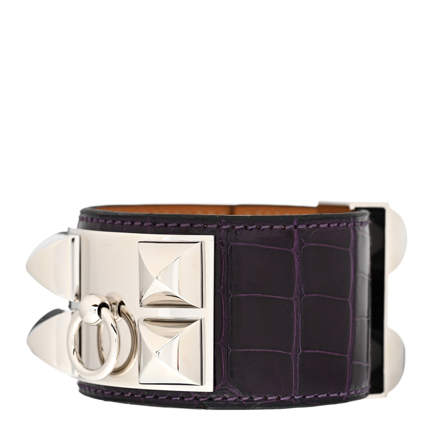 Shiny Alligator Collier De Chien CDC Bracelet S Amethyst