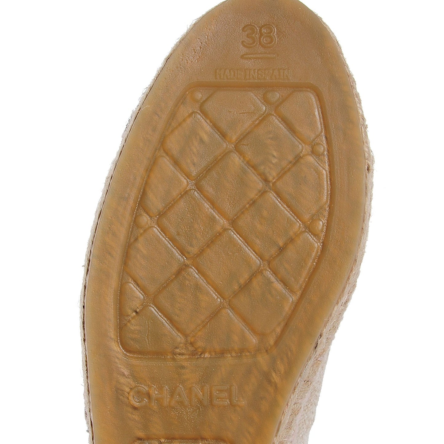 Toile Sequin CC Espadrilles 38 Beige Black