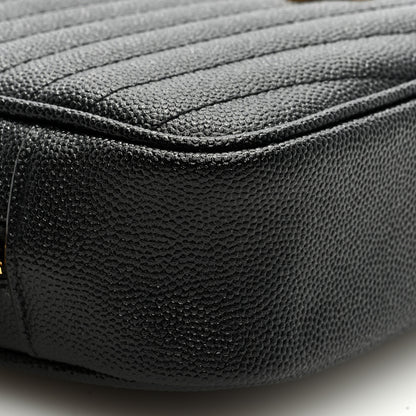 Saint Laurent Grain De Poudre Matelasse Monogram Mini Lou Camera Bag Black 7 of 8