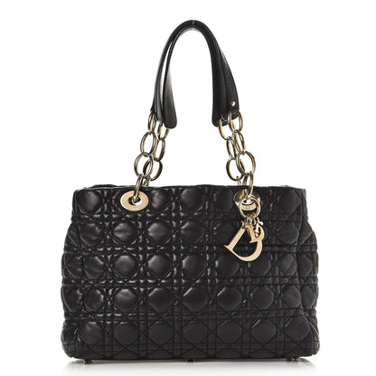 Christian Dior Lambskin Cannage Small Dior Soft Shopping Tote Black 1 of 6