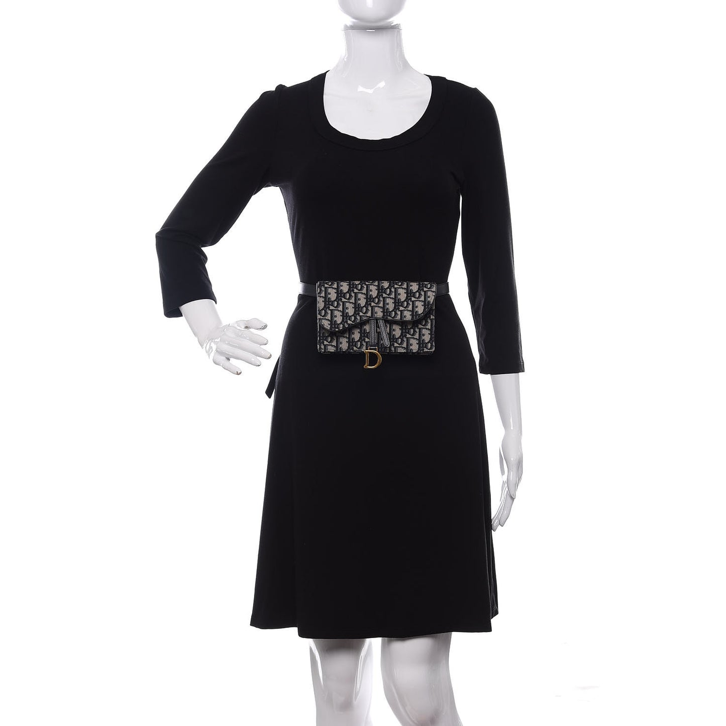 Oblique Saddle Belt Bag Blue