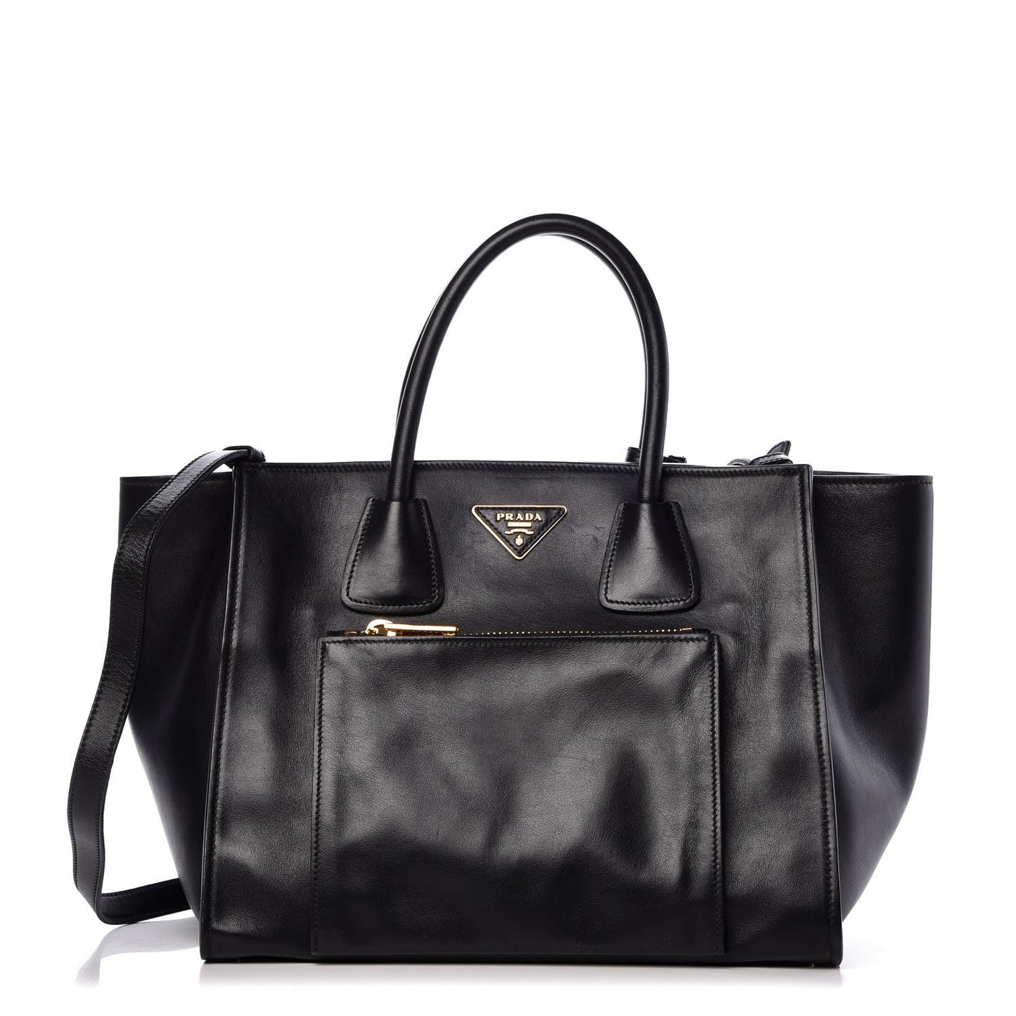 Soft Calf Shopping Tote Black