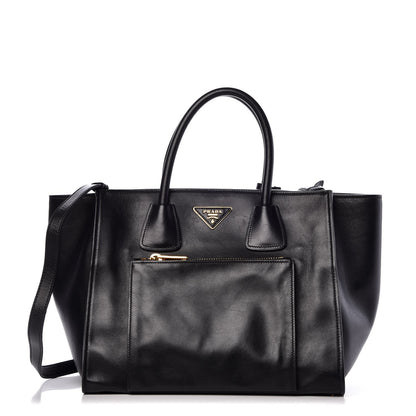Prada Soft Calf Shopping Tote Black 1 of 8