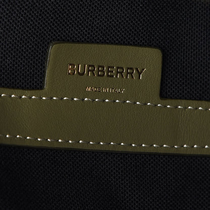 Burberry Cotton Canvas Horseferry Print Tote Dark Fern Green 7 of 9