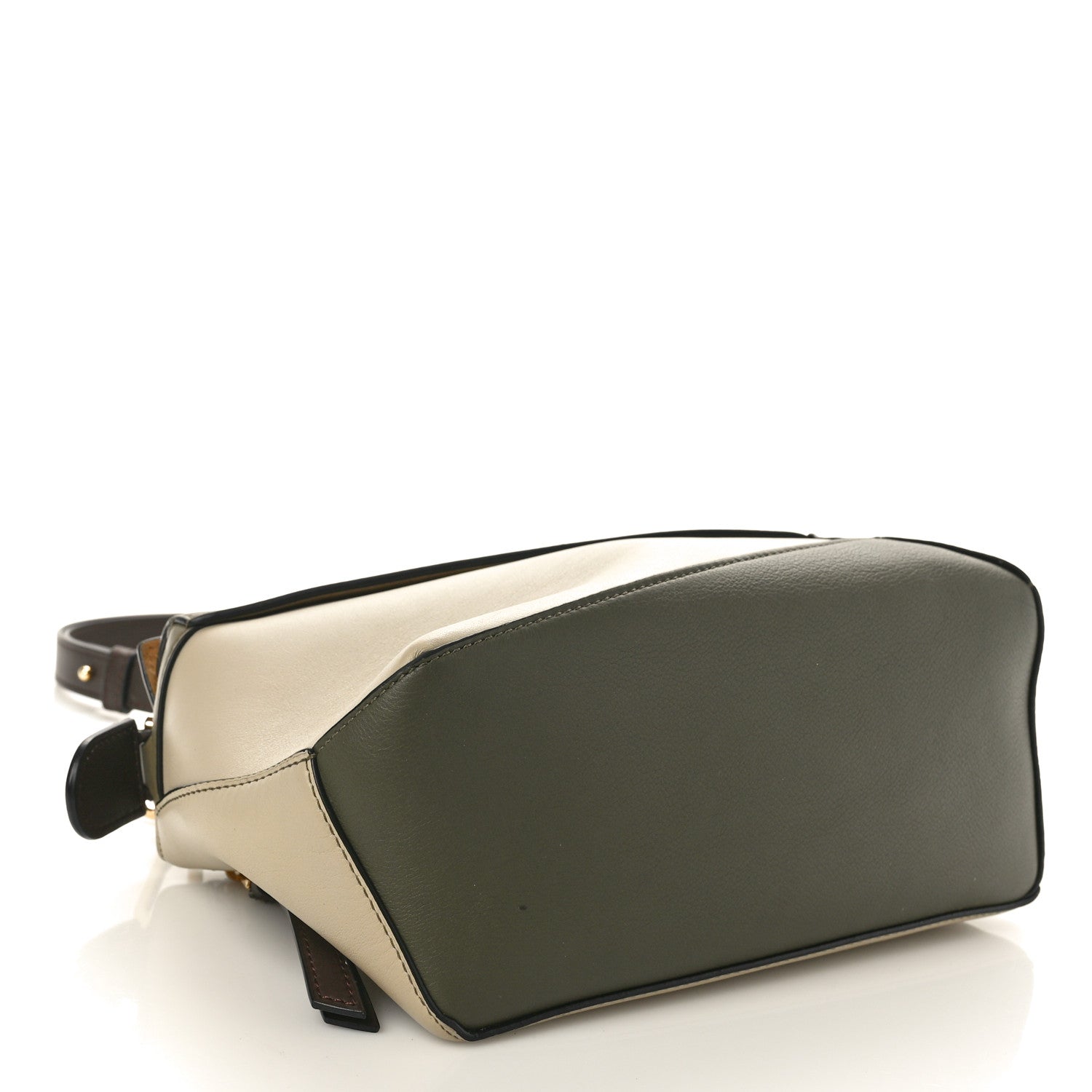Loewe Calfskin Small Puzzle Edge Bag Laurel Green Light Oat 4 of 9