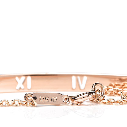Tiffany 18K Rose Gold Diamond Atlas Bar Pierced Bracelet 5 of 6