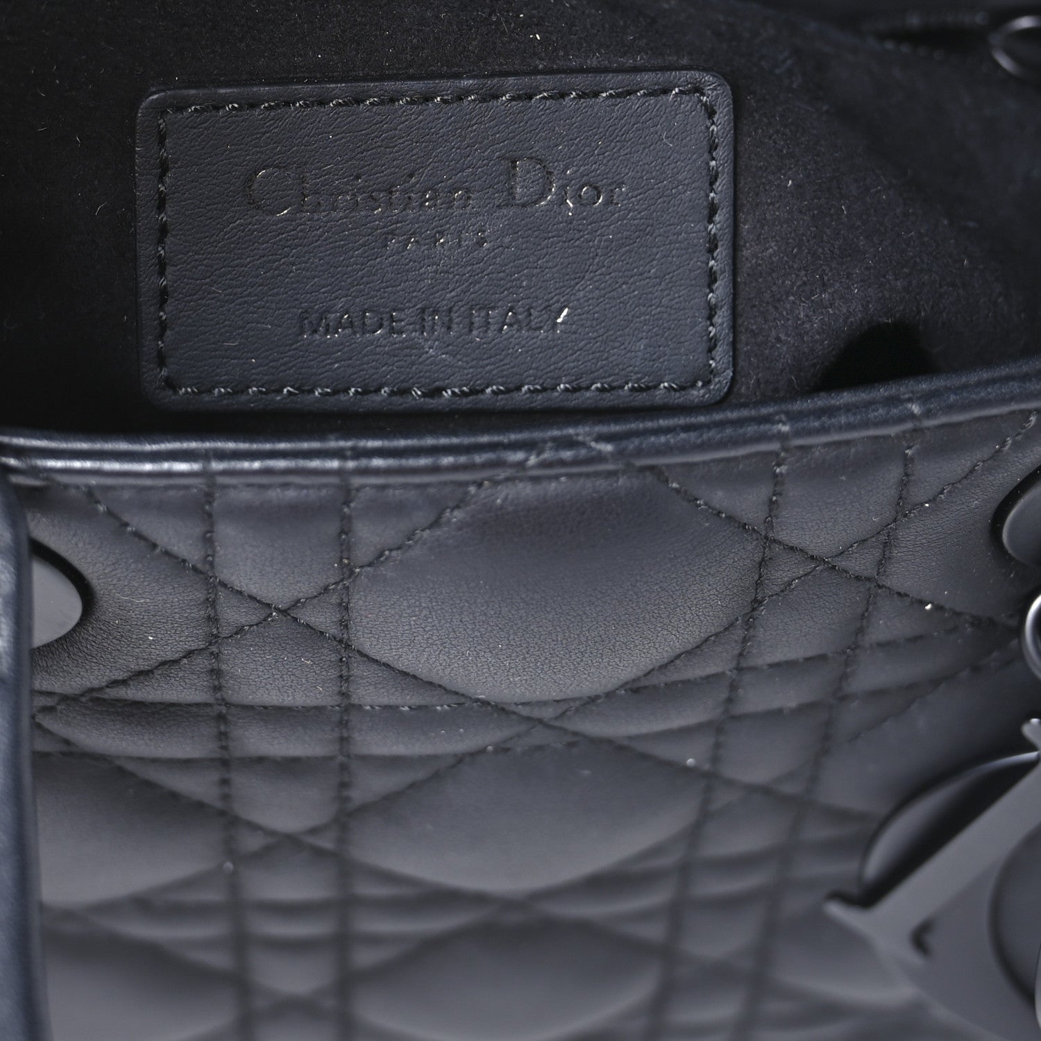 Christian Dior Ultra Matte Calfskin Cannage Small My ABCDior Lady Dior Black 6 of 11
