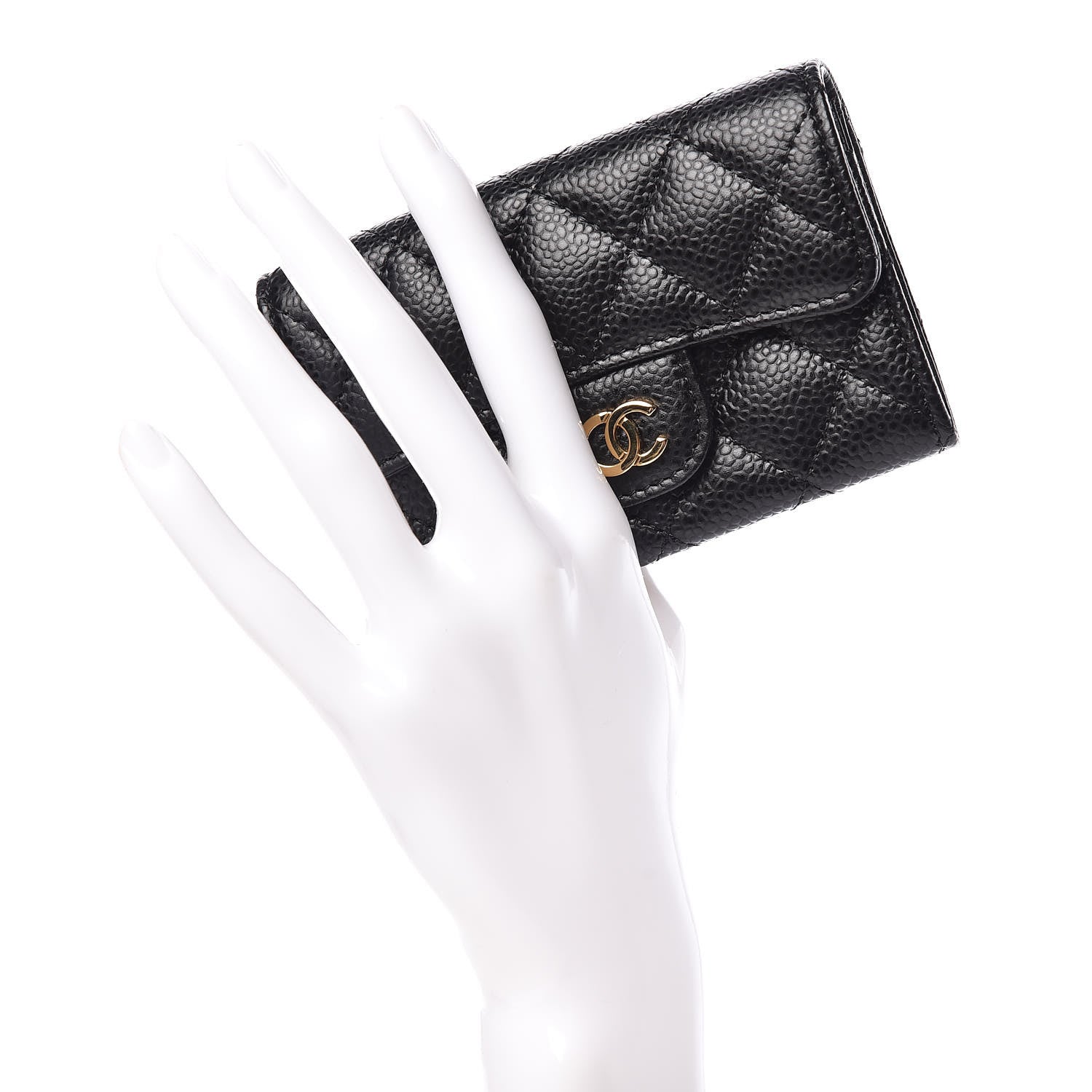 Chanel Caviar Quilted Flap Card Holder Black 2 of 9