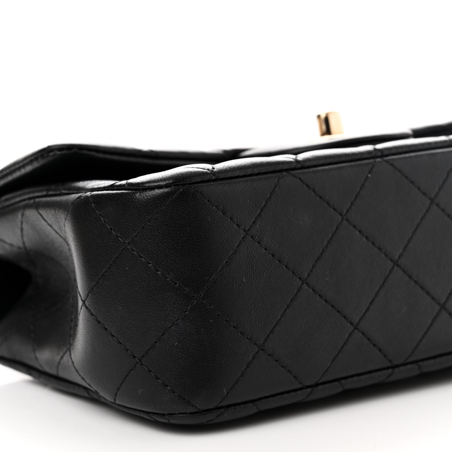 Chanel Lambskin Quilted Mini Top Handle Rectangular Flap Black 9 of 12