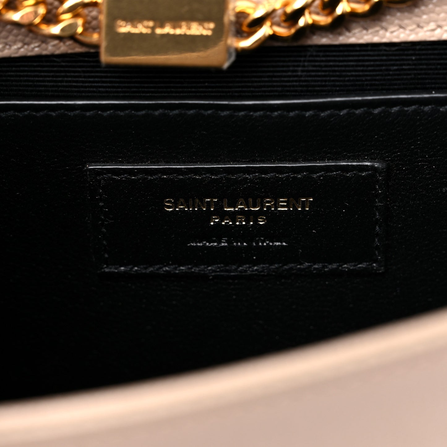 Grain De Poudre Small Monogram Kate Satchel Dark Beige