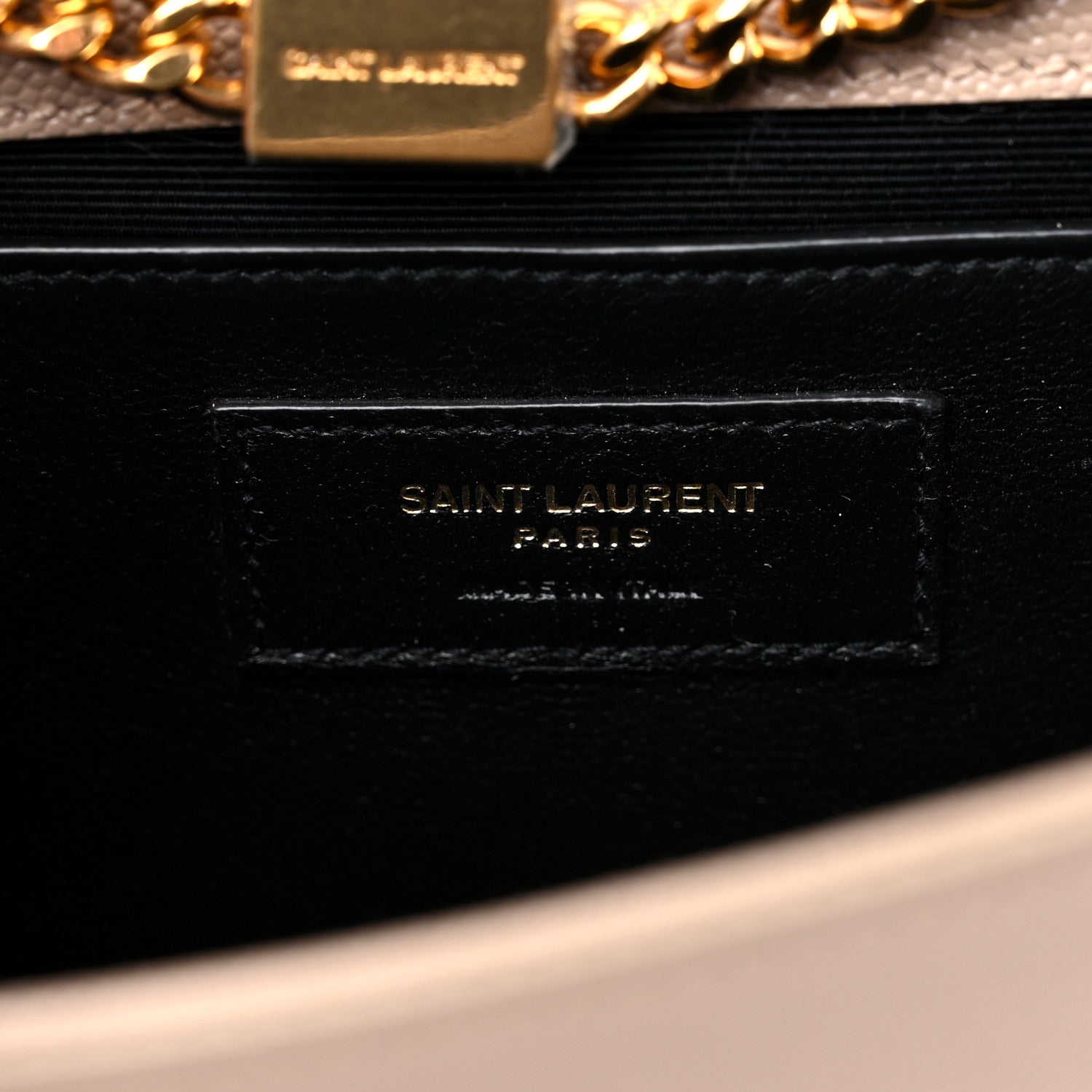 Saint Laurent Grain De Poudre Small Monogram Kate Satchel Dark Beige 8 of 11