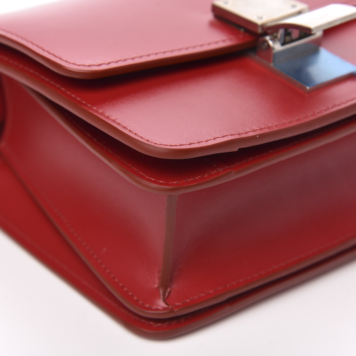 Celine Box Calfskin Small Classic Box Flap Bag Red 8 of 10