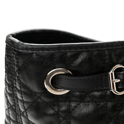 Christian Dior Coated Canvas Cannage Medium Panarea Tote Black 11 of 13