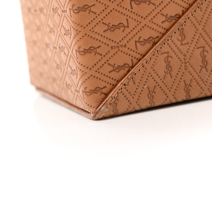 Saint Laurent Calfskin Monogram Take Away Box Dusty Vintage Brown Gold 11 of 12