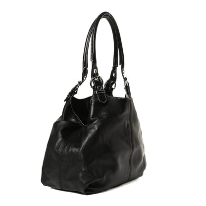 Prada Soft Calf Tote Black 2 of 14