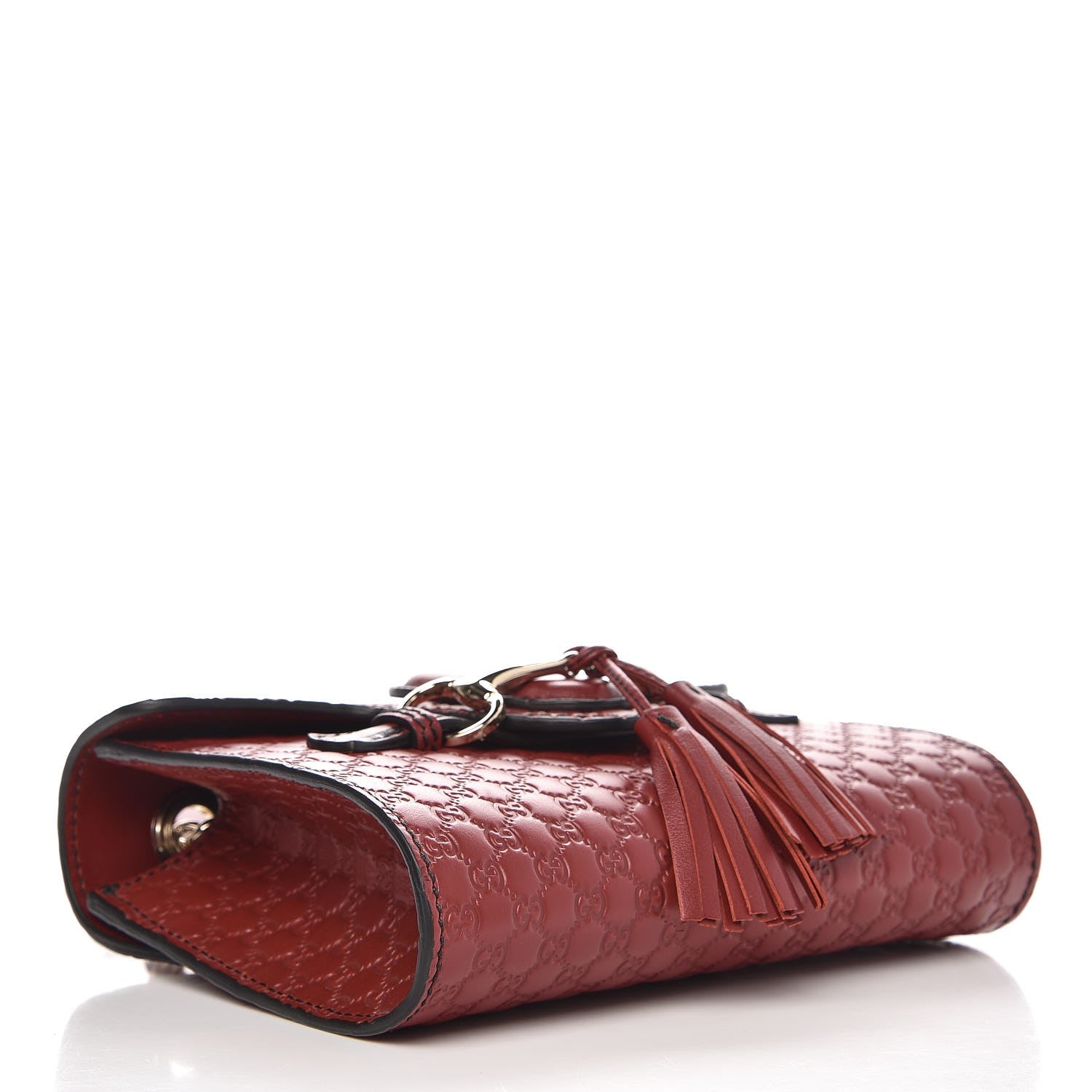 Gucci Soft Microguccissima Mini Emily Chain Shoulder Bag Rosso 4 of 8