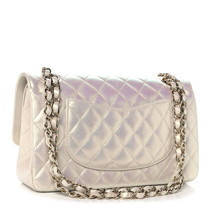 Chanel Iridescent Lambskin Quilted Medium Double Flap Ivory 3 of 11