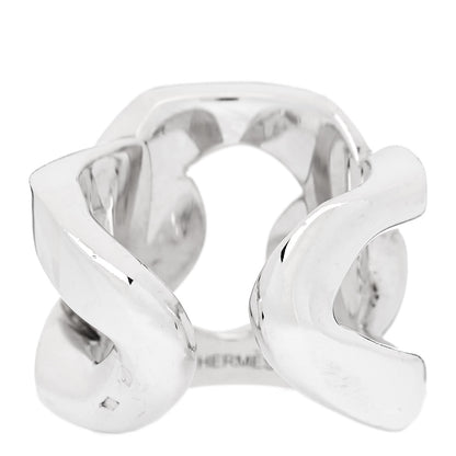 Hermes Sterling Silver GM Capture Link Ring 55 7.25 3 of 5