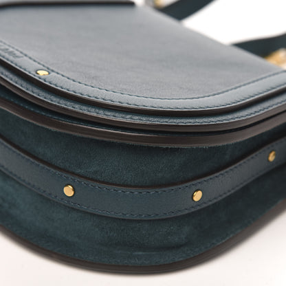Chloe Calfskin Suede Small Nile Bracelet Bag Teal 9 of 10