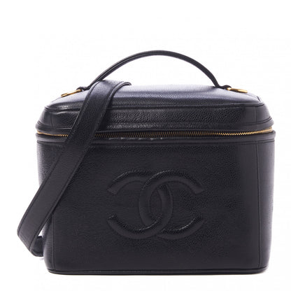 Chanel Caviar CC Vanity Train Case Black 1 of 10