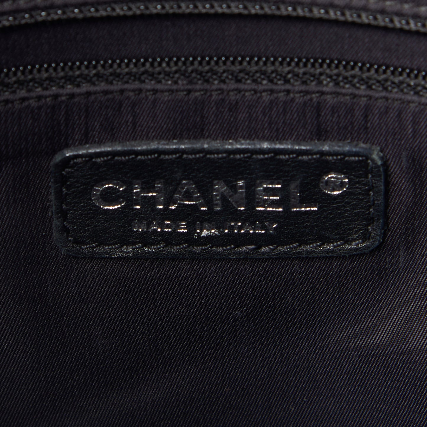 Coated Canvas Quilted Large Paris Biarritz Tote Black