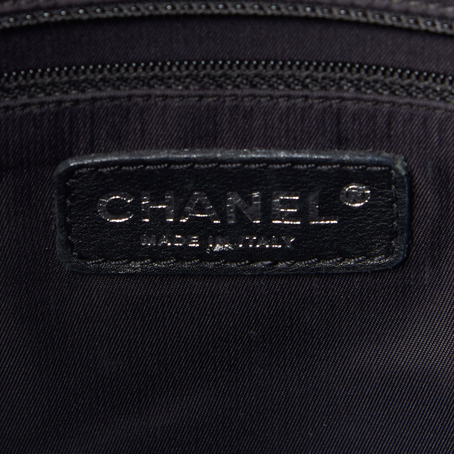 Chanel Coated Canvas Quilted Large Paris Biarritz Tote Black 9 of 11